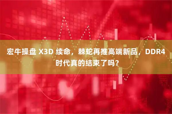 宏牛操盘 X3D 续命，棘蛇再推高端新品，DDR4 时代真的结束了吗？